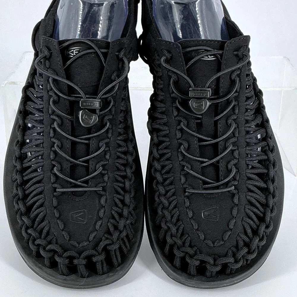 Keen Mens Size 13 Uneek Sandals Black Braided Cord‎ Hybrid Outdoor Shoes 1014097